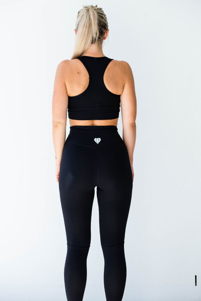 League Racer Crop - Black